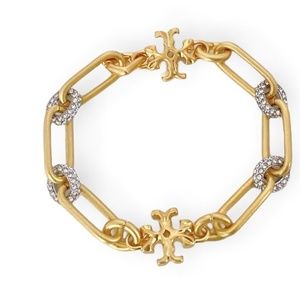 NEW Tory Burch Roxanne Chain Pavè Bracelet